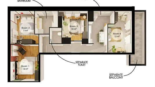 Rooms in Strasbourg - photo 9