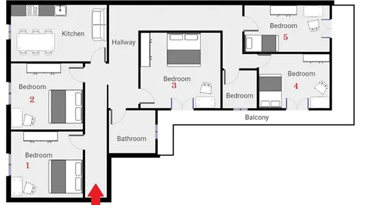 Rooms in Turin - photo 6