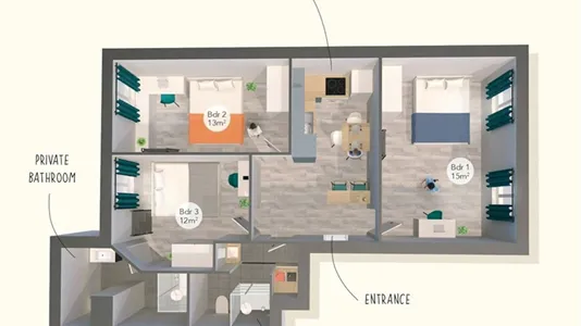 Rooms in Marseille 4ème arrondissement - photo 9