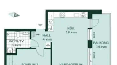 Umeå - 2rok - tillsv - 8.625kr/mån