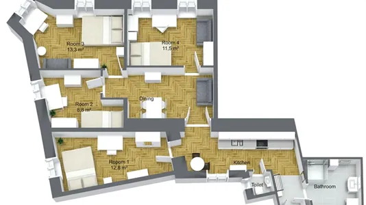 Rooms in Wien Neubau - photo 6