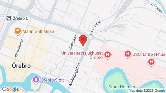 Apartments for rent i Örebro - kort over placeringen