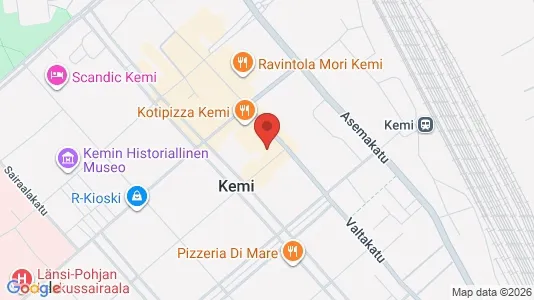 Apartments for rent i Kemi - kort over placeringen