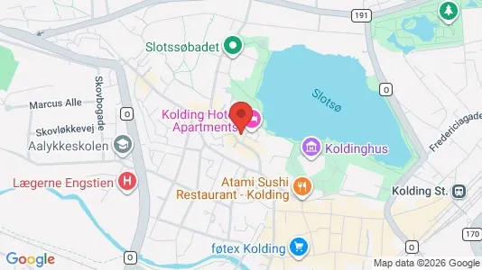 Apartments for rent i Kolding - kort over placeringen