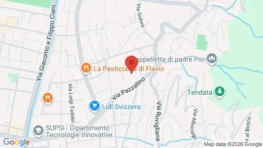 Apartments for rent i Lugano - kort over placeringen