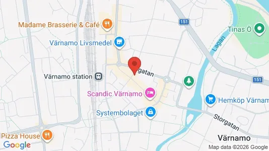 Apartments for rent i Värnamo - kort over placeringen