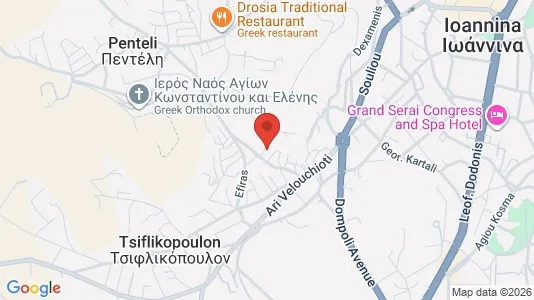 Apartments for rent i Ioannina - kort over placeringen