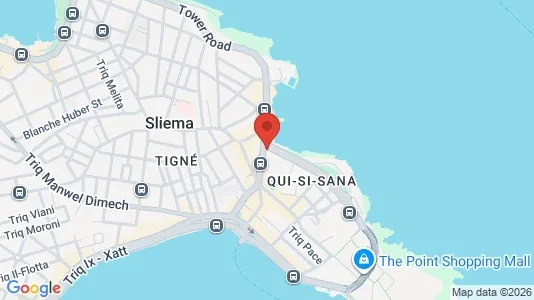 Apartments for rent i Sliema - kort over placeringen