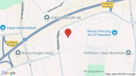 Apartments for rent i Växjö - kort over placeringen