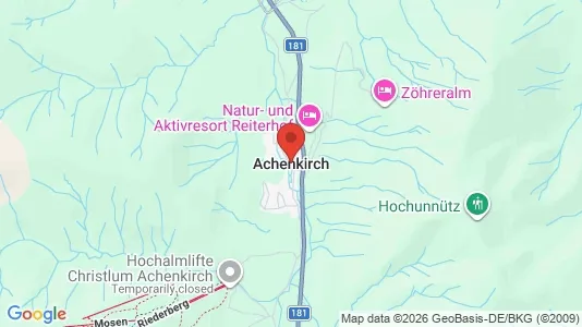 Apartments for rent i Achenkirch - kort over placeringen