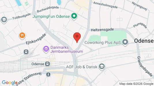 Apartments for rent i Odense C - kort over placeringen