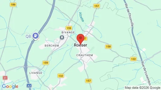 Apartments for rent i Roeser - kort over placeringen