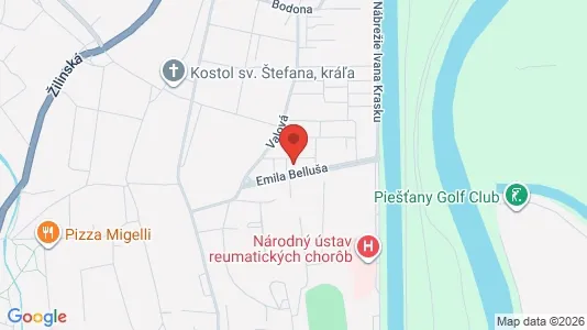 Apartments for rent i Piešťany - kort over placeringen