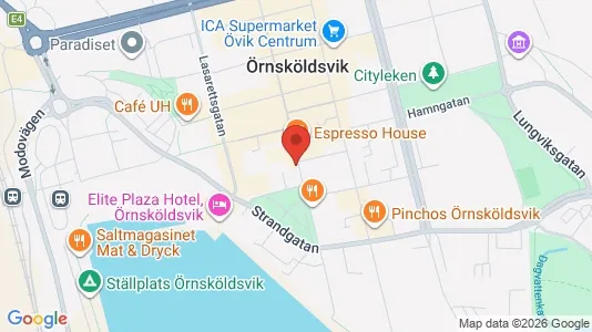 Apartments for rent i Örnsköldsvik - kort over placeringen