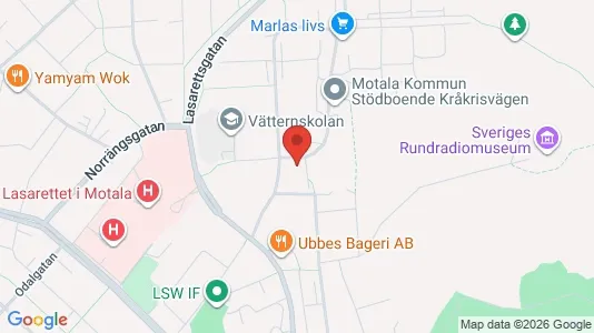 Apartments for rent i Motala - kort over placeringen