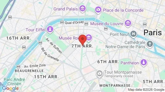 Apartments for rent i Paris 7ème arrondissement - kort over placeringen
