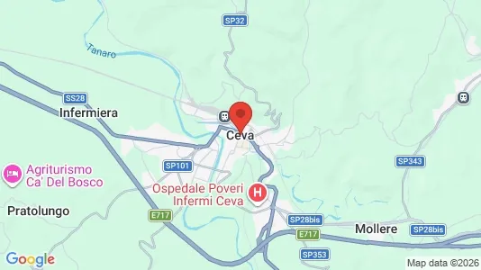 Apartments for rent i Ceva - kort over placeringen