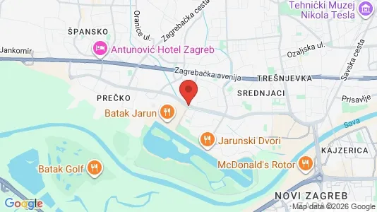 Apartments for rent i Zagreb Trešnjevka-jug - kort over placeringen