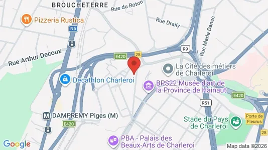 Apartments for rent i Charleroi - kort over placeringen