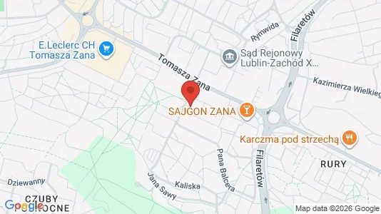 Apartments for rent i Lublin - kort over placeringen