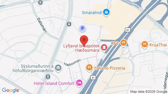 Apartments for rent i Kópavogur - kort over placeringen