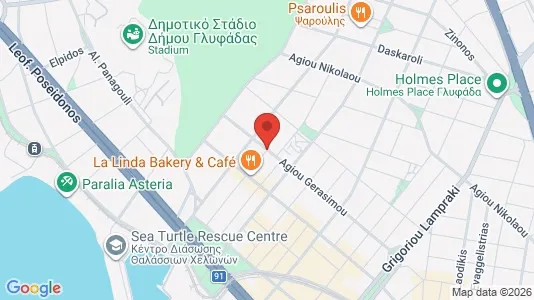 Apartments for rent i Glyfada - kort over placeringen