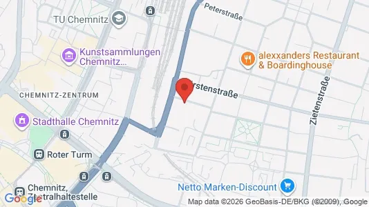 Apartments for rent i Chemnitz - kort over placeringen
