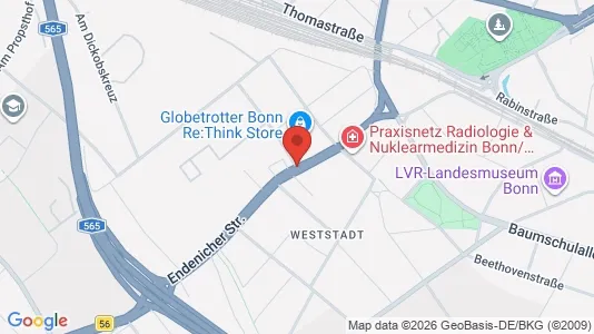 Apartments for rent i Bonn - kort over placeringen