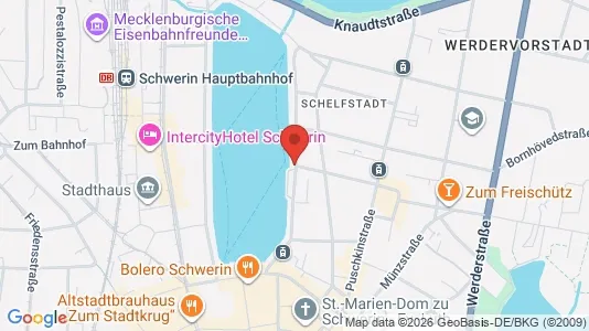 Apartments for rent i Schwerin - kort over placeringen