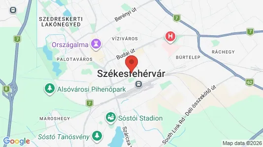 Rooms for rent i Székesfehérvári - kort over placeringen