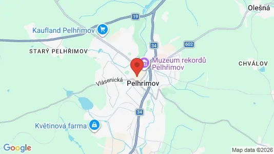 Apartments for rent i Pelhřimov - kort over placeringen