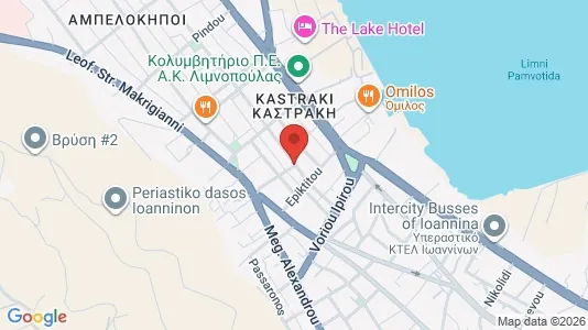 Apartments for rent i Ioannina - kort over placeringen