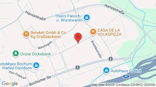 Apartments for rent i Bochum - kort over placeringen