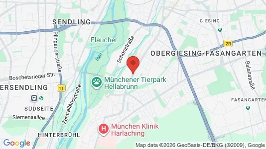 Rooms for rent i Munich Untergiesing-Harlaching - kort over placeringen