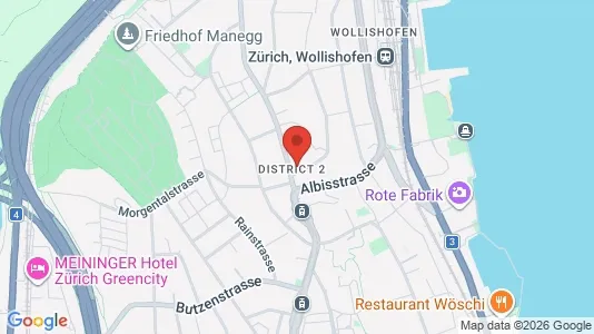 Apartments for rent i Zürich District 2 - kort over placeringen