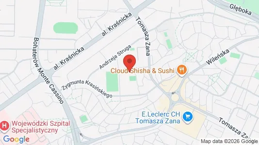 Apartments for rent i Lublin - kort over placeringen