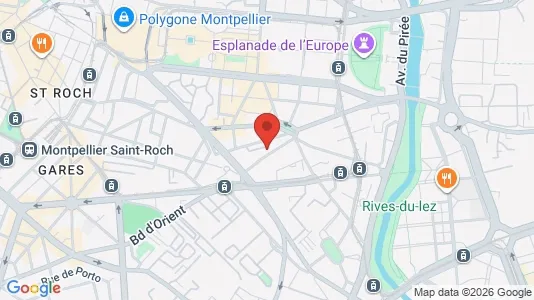 Apartments for rent i Montpellier - kort over placeringen