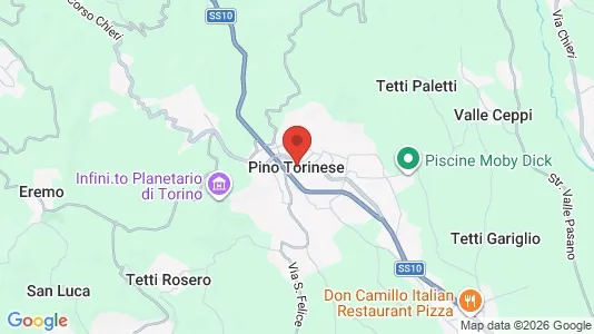 Apartments for rent i Pino Torinese - kort over placeringen