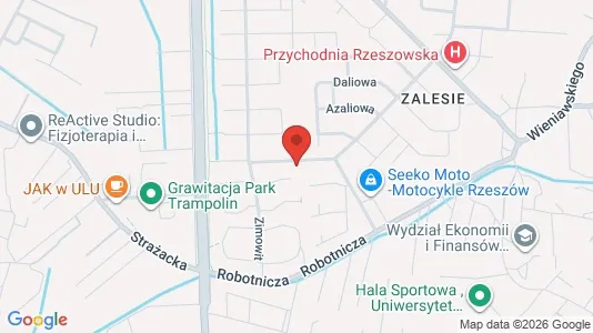 Apartments for rent i Rzeszów - kort over placeringen