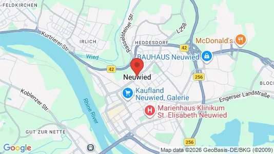 Apartments for rent i Neuwied - kort over placeringen