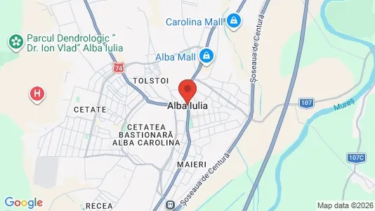 Apartments for rent i Alba Iulia - kort over placeringen