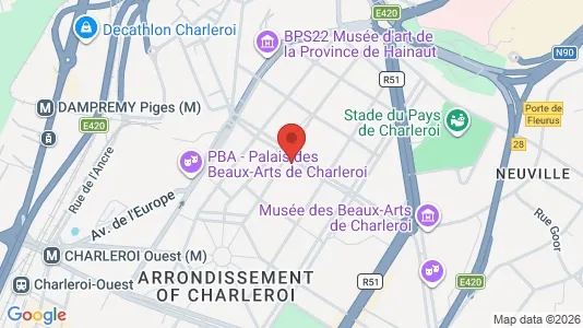 Apartments for rent i Charleroi - kort over placeringen