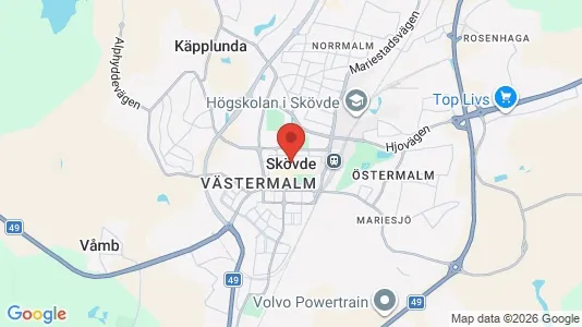 Apartments for rent i Skövde - kort over placeringen