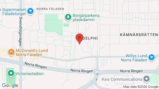 Rooms for rent i Lund - kort over placeringen