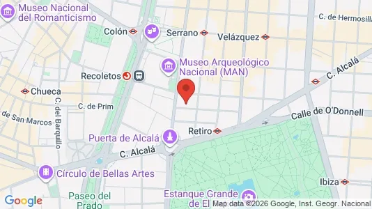Apartments for rent i Madrid Salamanca - kort over placeringen