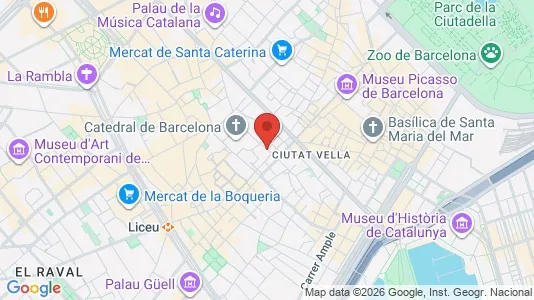 Apartments for rent i Barcelona Ciutat Vella - kort over placeringen