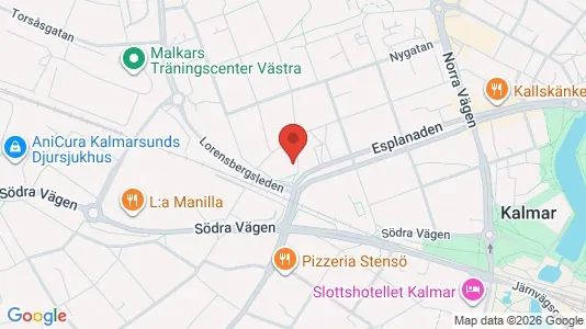 Rooms for rent i Kalmar - kort over placeringen