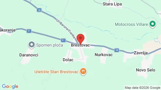 Apartments for rent i Brestovac - kort over placeringen