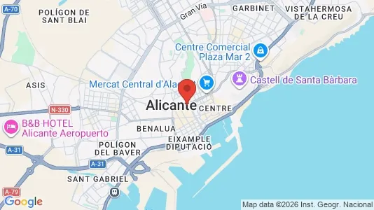 Apartments for rent i Alicante/Alacant - kort over placeringen