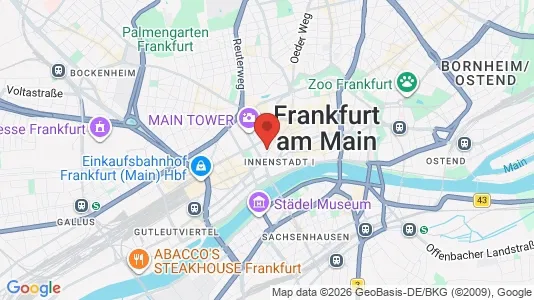 Apartments for rent i Frankfurt Innenstadt I - kort over placeringen